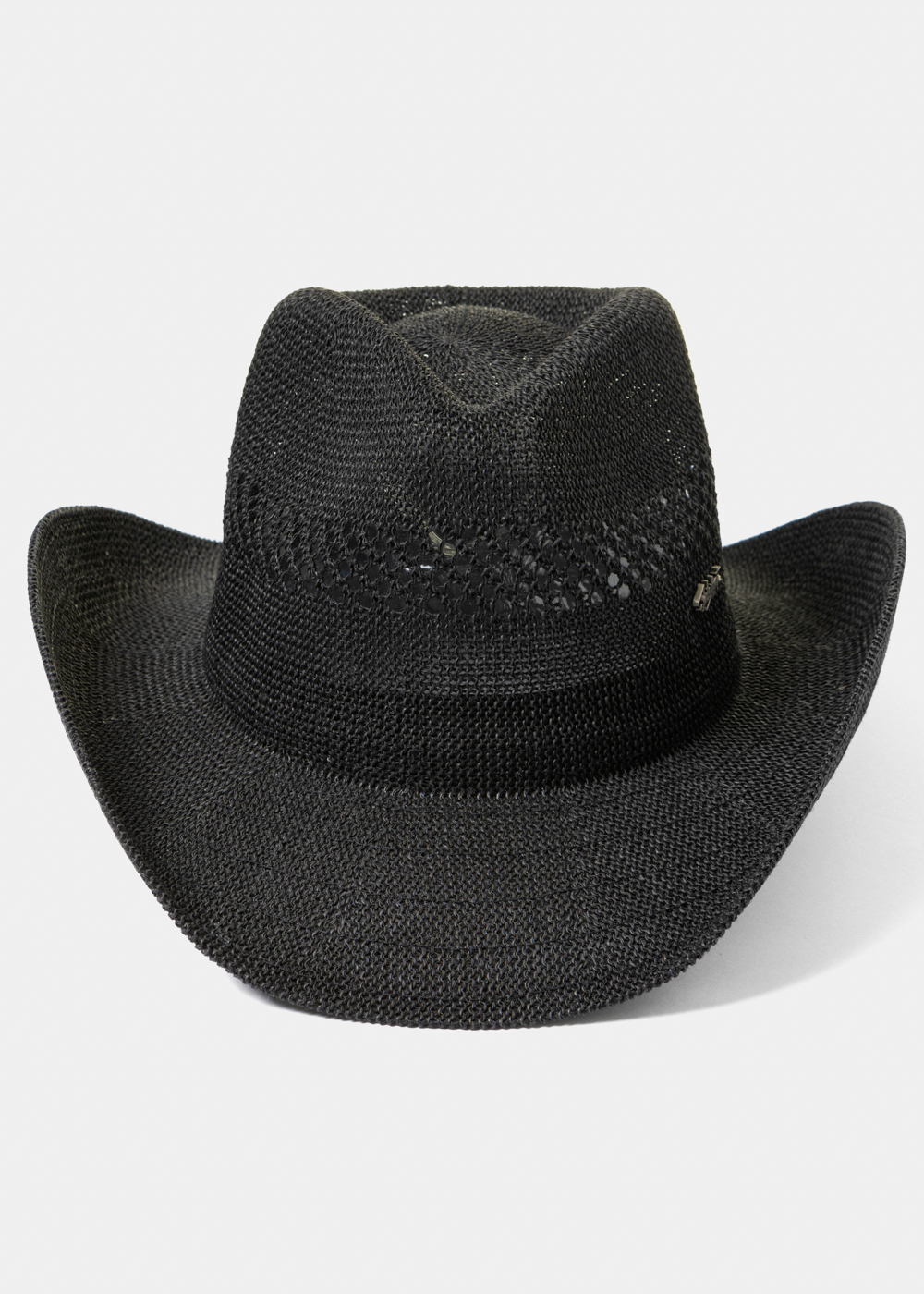 Black Knitted Cowboy Hat